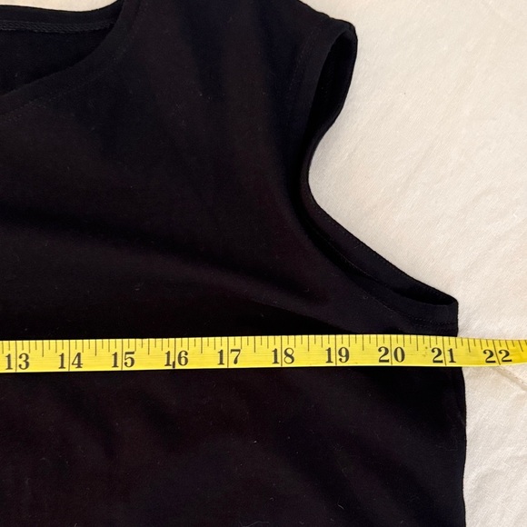 Eileen Fisher Organic Cotton Oversized Black Mini Dress - Picture 8 of 9